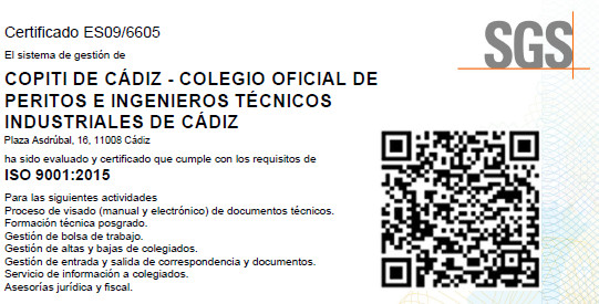 Certificado de Calidad SGS y Código QR