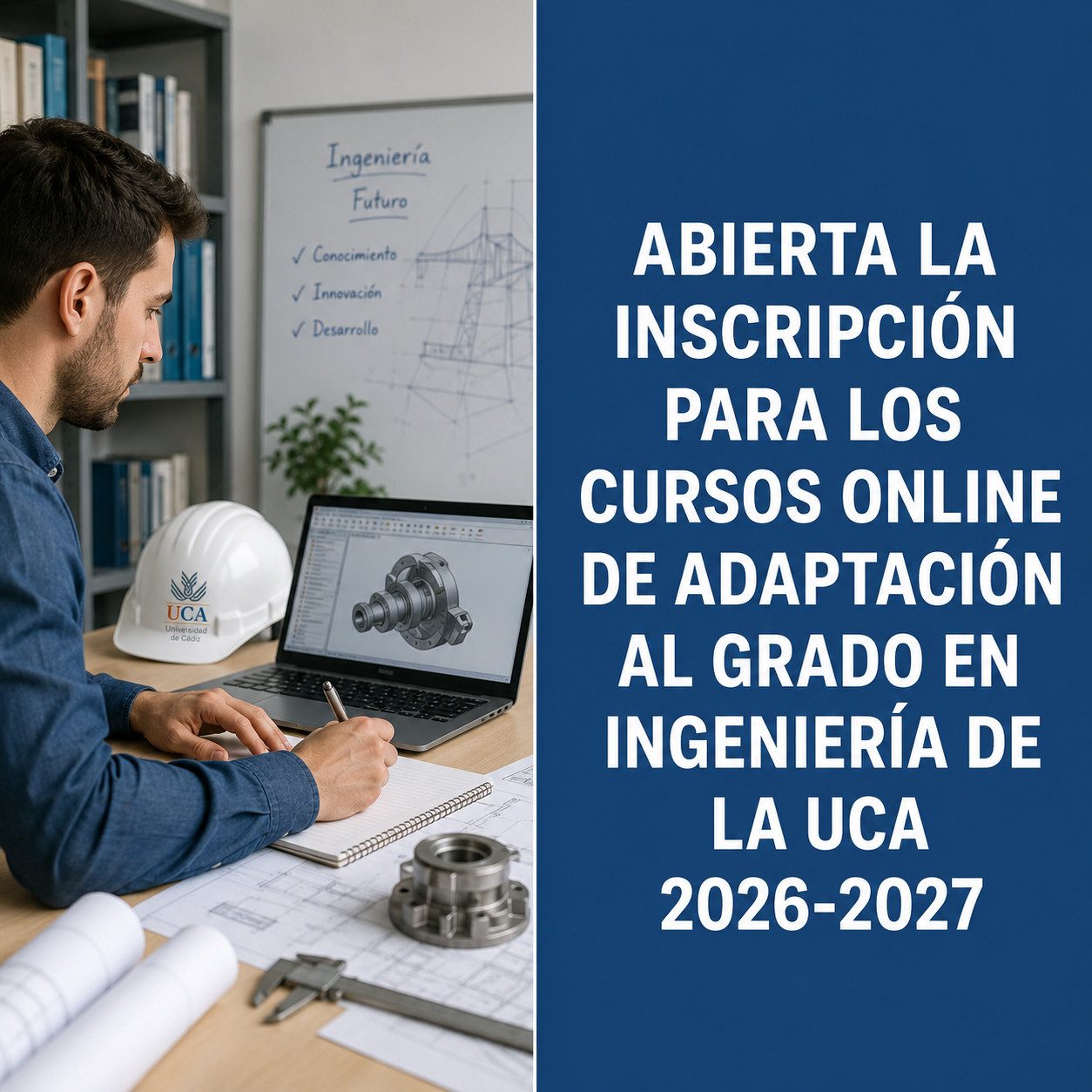 ABIERTA LA INSCRIPCIÓN PARA LOS CURSOS ONLINE DE ADAPTACIÓN AL GRADO EN INGENIERÍA DE LA UCA 2026-2027