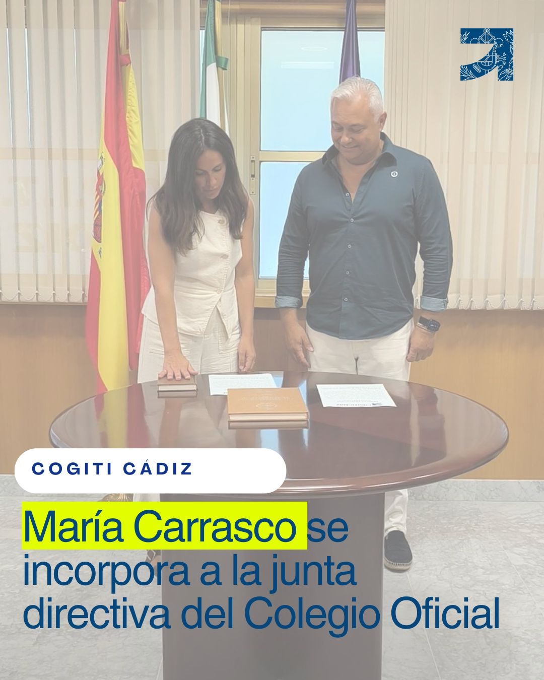 María Carrasco se incorpora a la junta directiva del Colegio Oficial 
