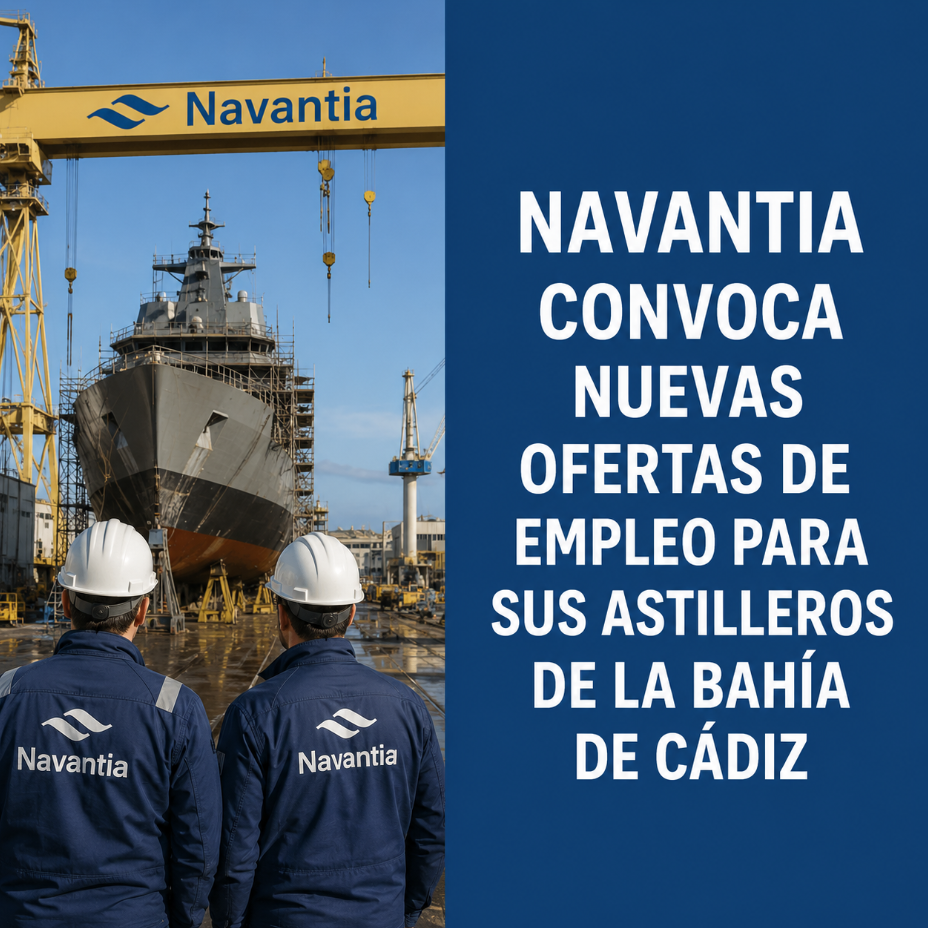 NAVANTIA CONVOCA UNA OFERTA DE EMPLEO PARA 46 PROFESIONALES EN LA BAHÍA DE CÁDIZ
